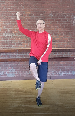 One legged stance